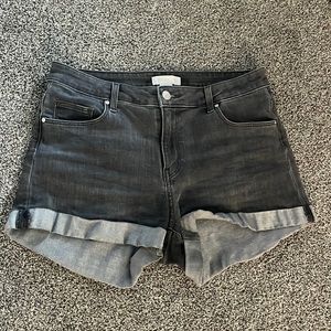 Dark gray jean shorts